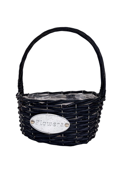 Cos din rachita oval cu o toarta