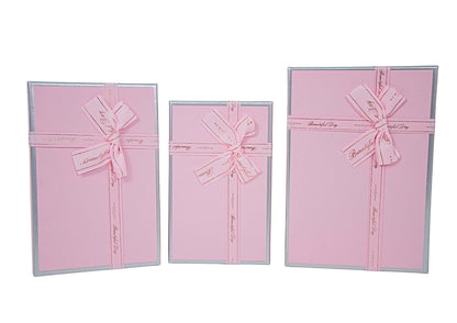 Set 3 Cutii Dreptunghi Tip Cadou cu Funda pentru Flori H6.5-9.5