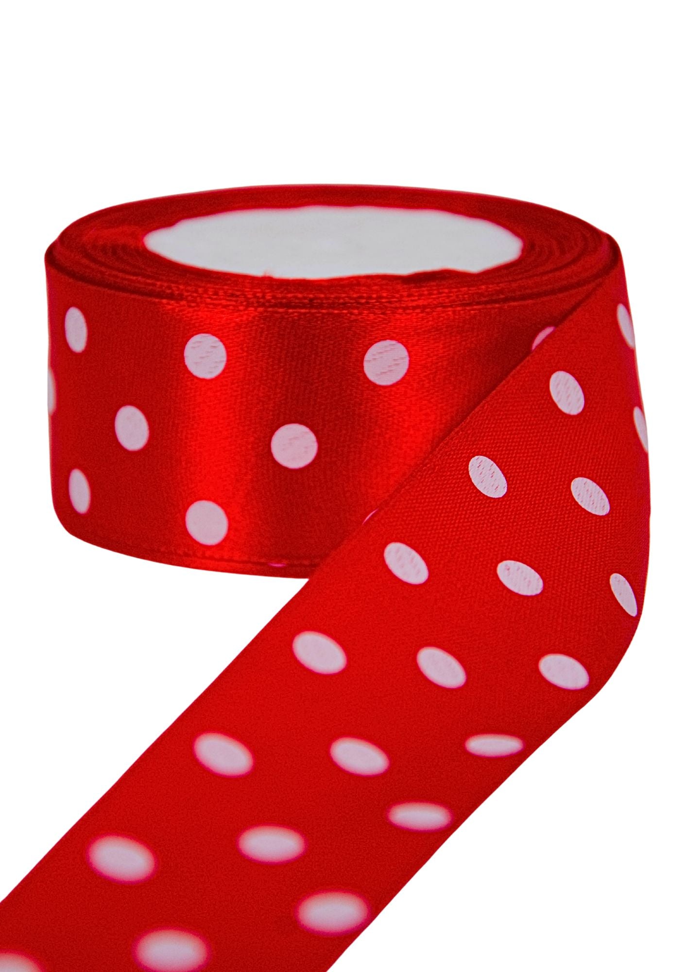 Panglica din satin cu buline 3,8 cm