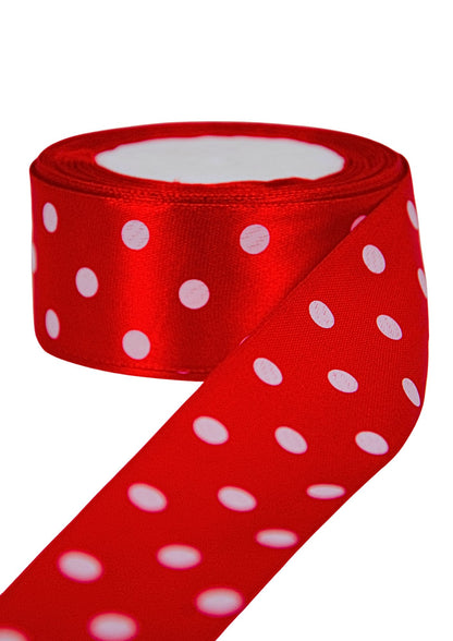 Panglica din satin cu buline 3,8 cm