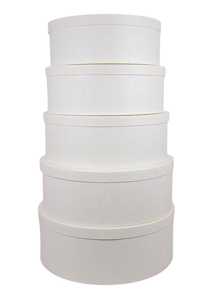 Set 5 Cutii Rotunde Mari pentru Flori H14.5-H18.5