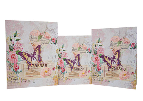 Set 3 cutii, tip carte mare cu imprimeu