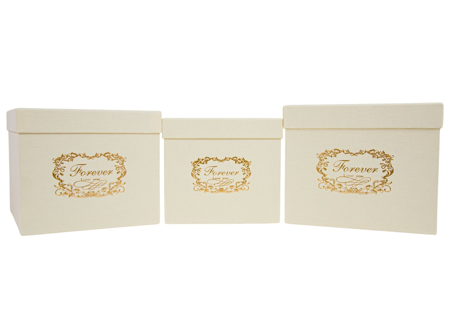 Set 3 Cutii Patrate cu Logo pentru Flori H16-H18