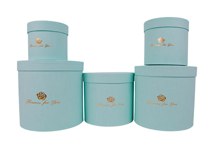 Set 5 Cutii Decoratiuni cu Logo pentru Flori "Flowers For You" H12-H21