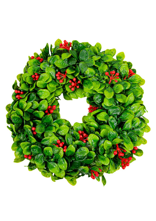 Coronita cu Frunze Verzi si Boabe Tip Ilex