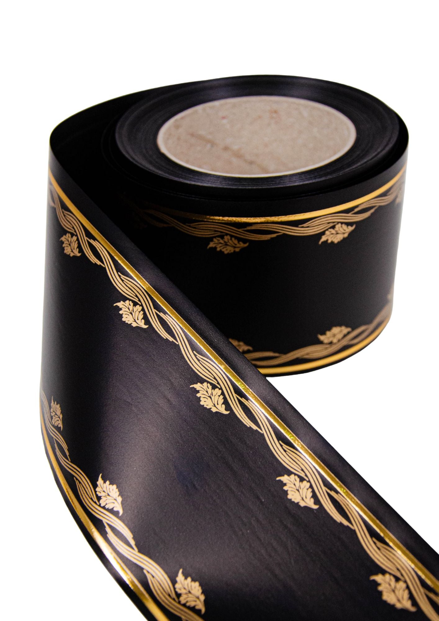 Panglica Funerara cu Fir Auriu 6cmx40m Model 14