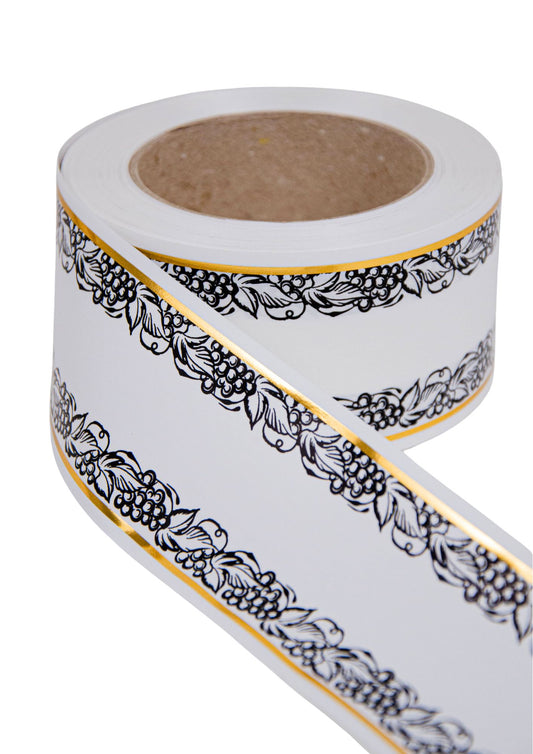 Panglica Funerara cu Fir Auriu 6cm x 40m Model 15