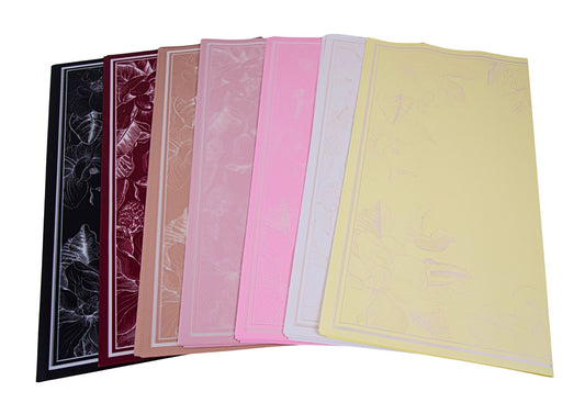 Celofan Mata cu Model Frunze 57x57cm 20 buc/set