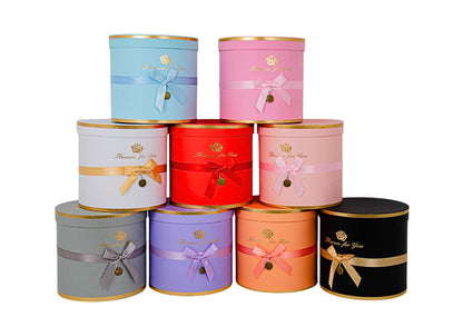 Set 5 Cutii Rotunde cu Funda pentru Flori "Flowers For You" H12-H21