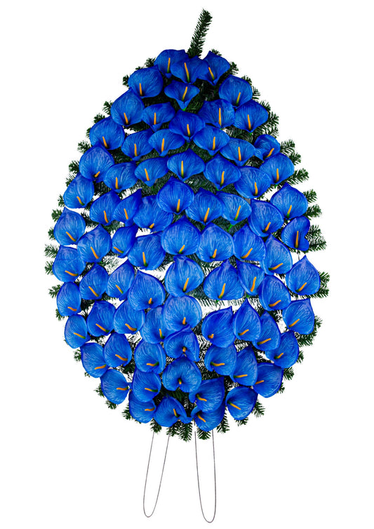 Coroana Brad Artificial Lacrima cu Flori H 140 cm Varianta Plina C4