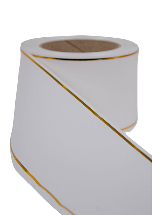 Panglica Funerara Cu Fir Auriu 8cm x 40m Model 21