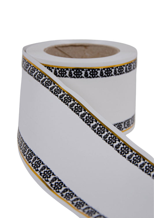 Panglica Funerara cu Fir Auriu 6cm x 40m Model 17