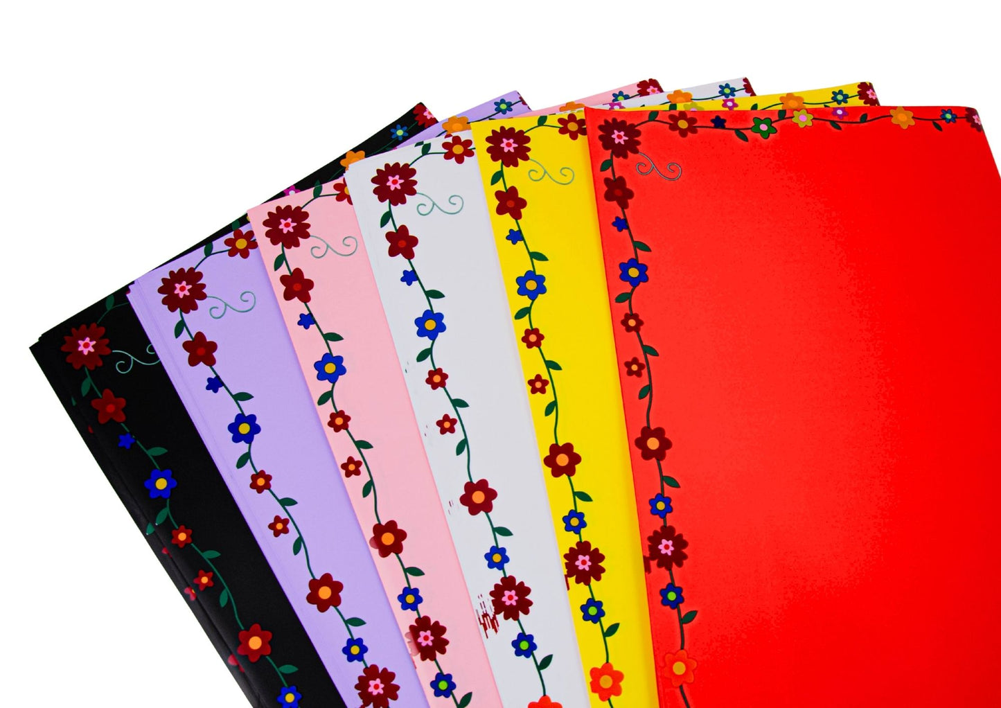 Celofan Premium Uni Cu Flori Pe Margine