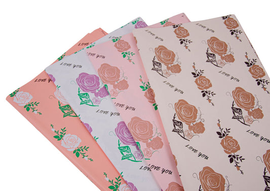 Celofan Patrat  Cu Trandafiri Model 43