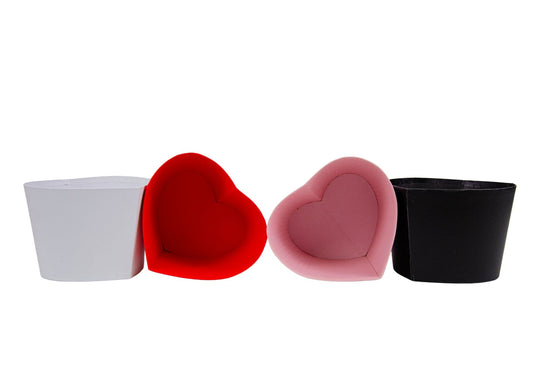 Cutie Tip Inima Uni pentru Flori D10x14 H10 cm