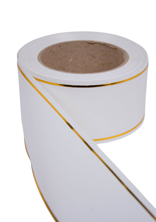 Panglica Funerara cu Fir Auriu 6cm x 40m Model 13