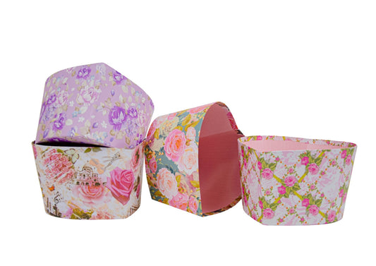 Cutie Tip Inima cu Imprimeu pentru Flori D17x13 H10 cm