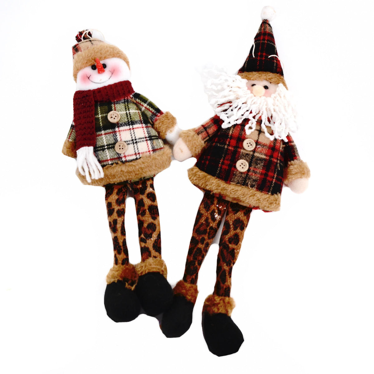 Figurina din plus textil medie, model Craciun
