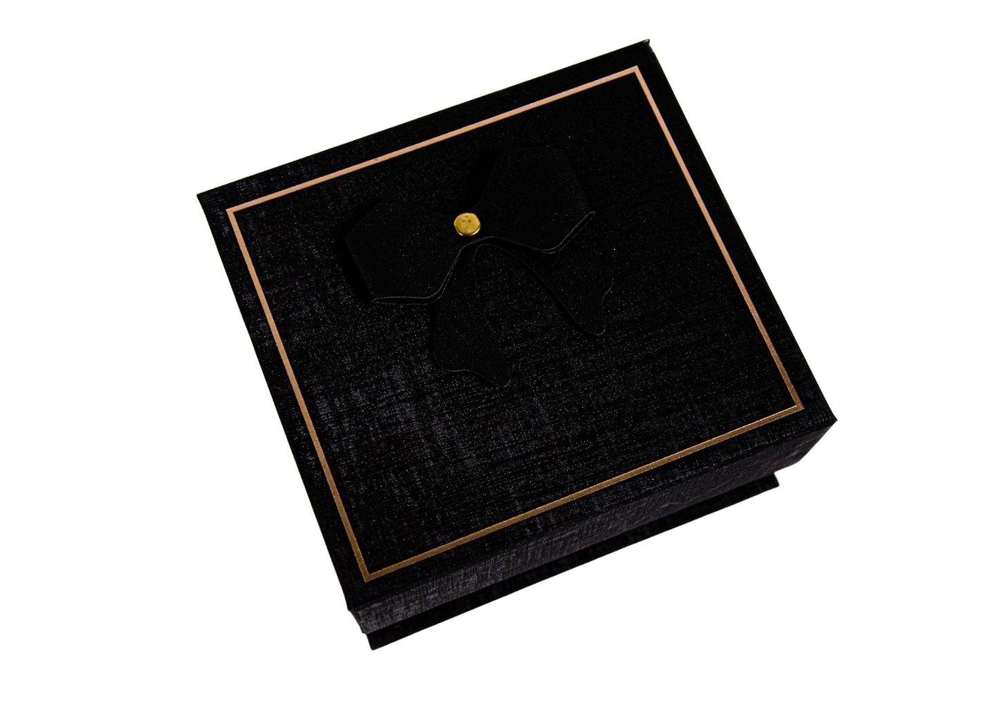 Cutie Cadou Neagra cu Funda pentru Bijuterii si Cadouri L14x13 H7.5 cm
