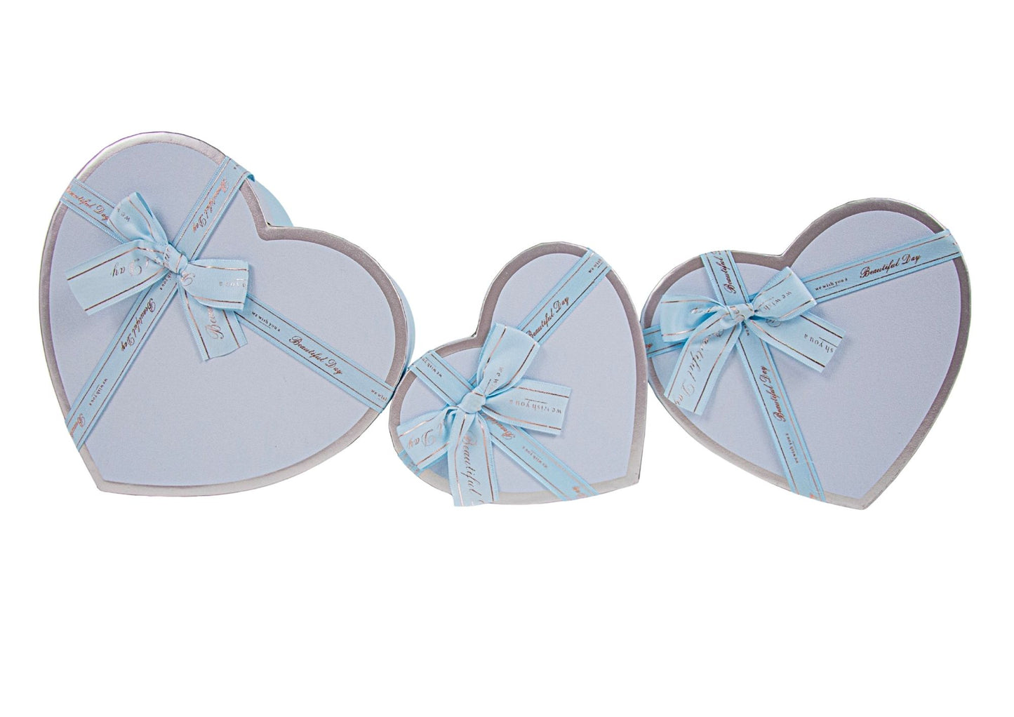 Set 3 Cutii Inima cu Funda pentru Flori H6-H9