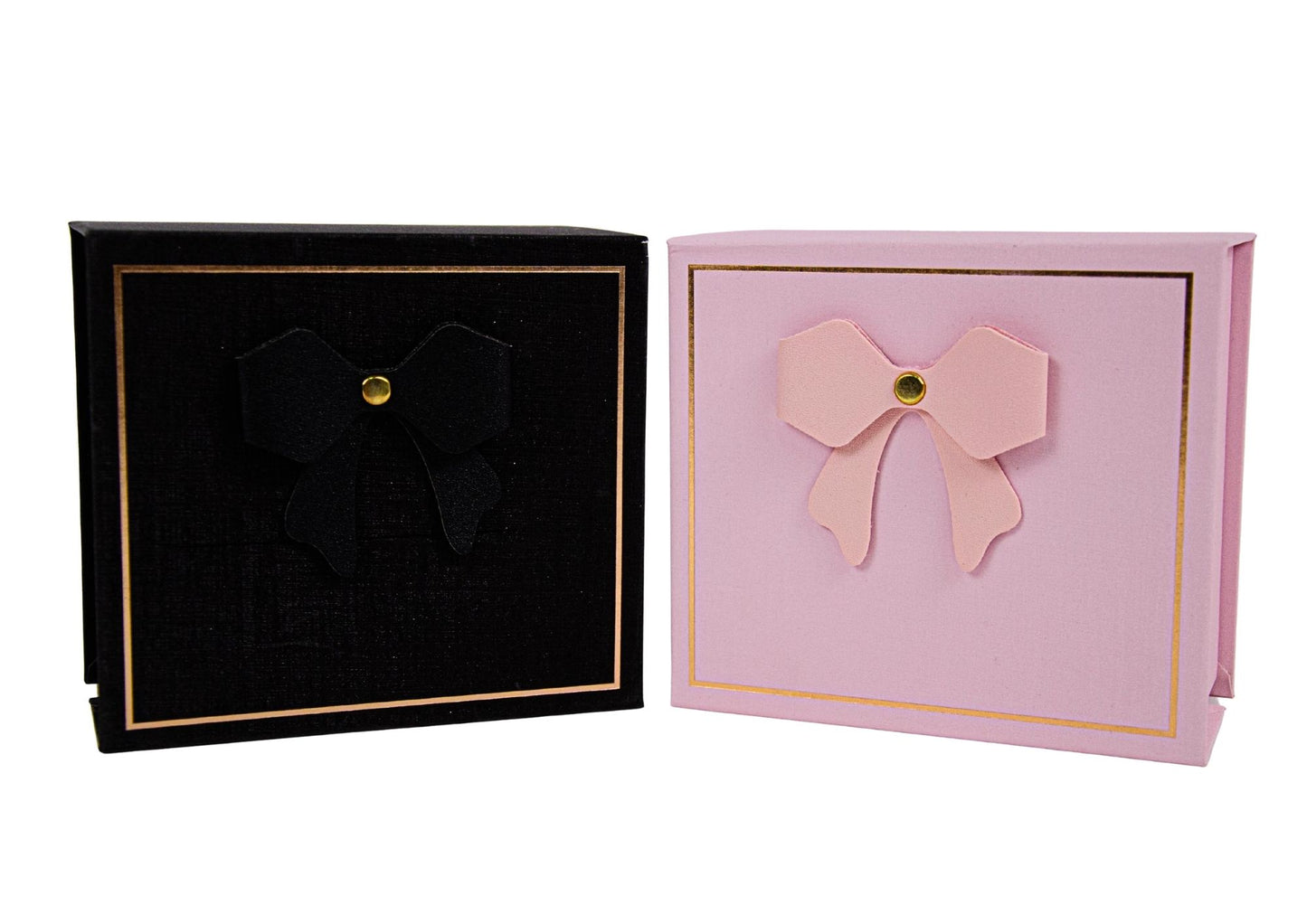 Cutie Cadou Neagra cu Funda pentru Bijuterii si Cadouri L14x13 H7.5 cm