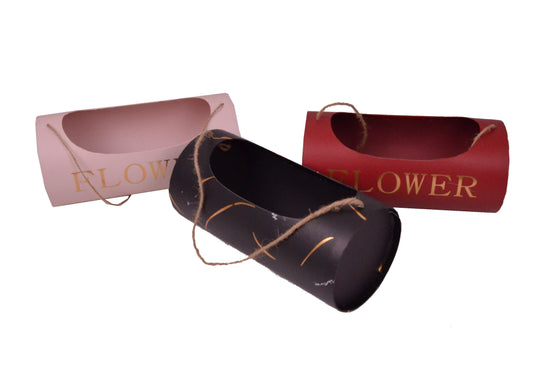 Ghiveci cilindric din carton uni