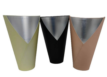 Ghiveci conic din carton uni