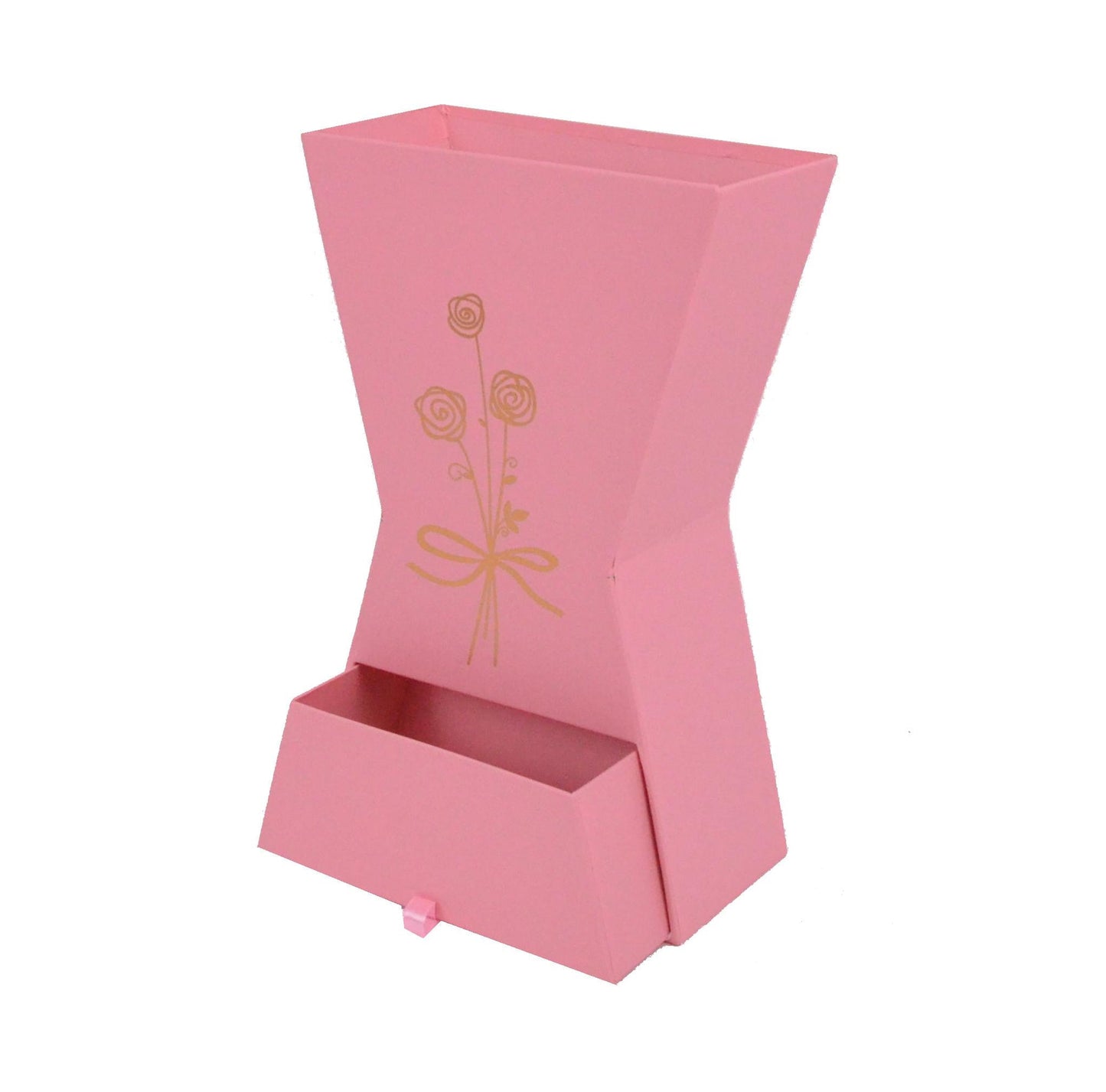 Ghiveci din carton tip clepsidra cu sertar