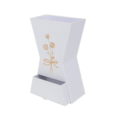 Ghiveci din carton tip clepsidra cu sertar