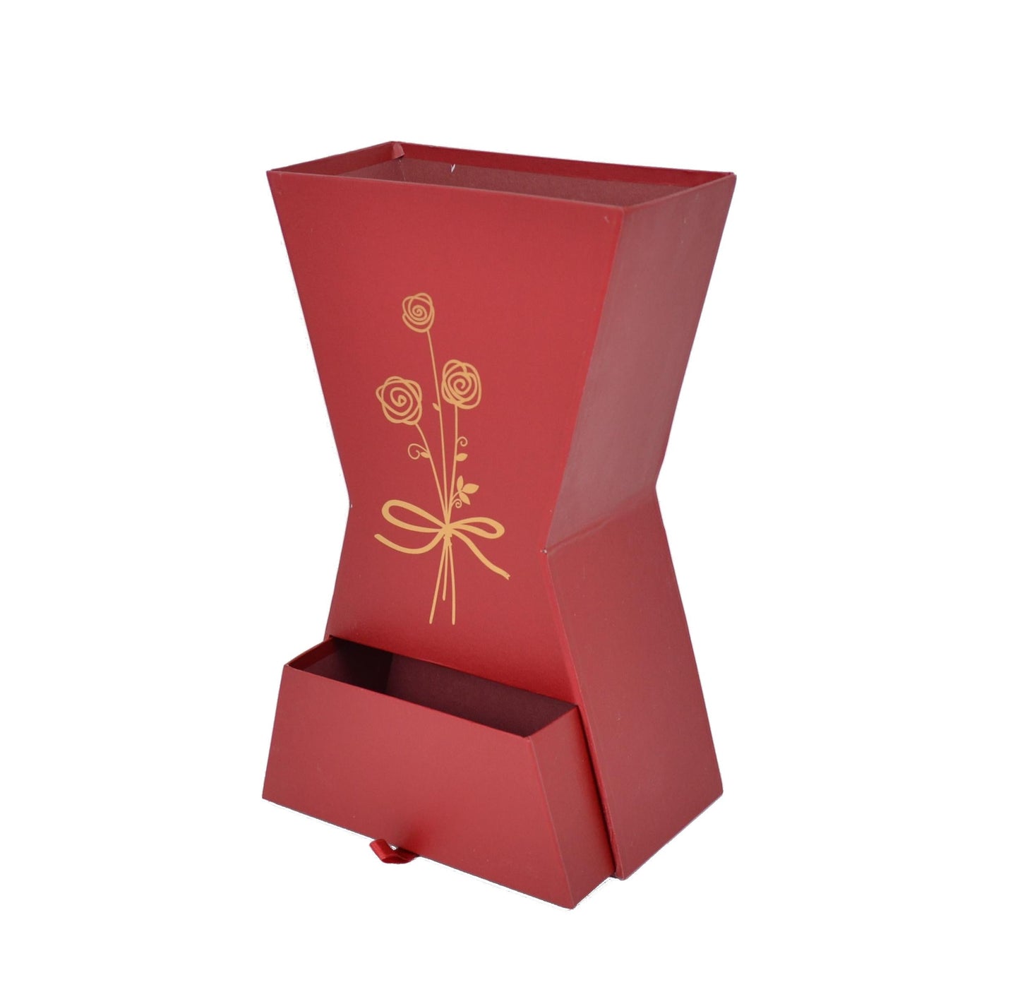 Ghiveci din carton tip clepsidra cu sertar