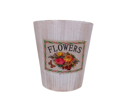 Ghiveci rotund din lemn