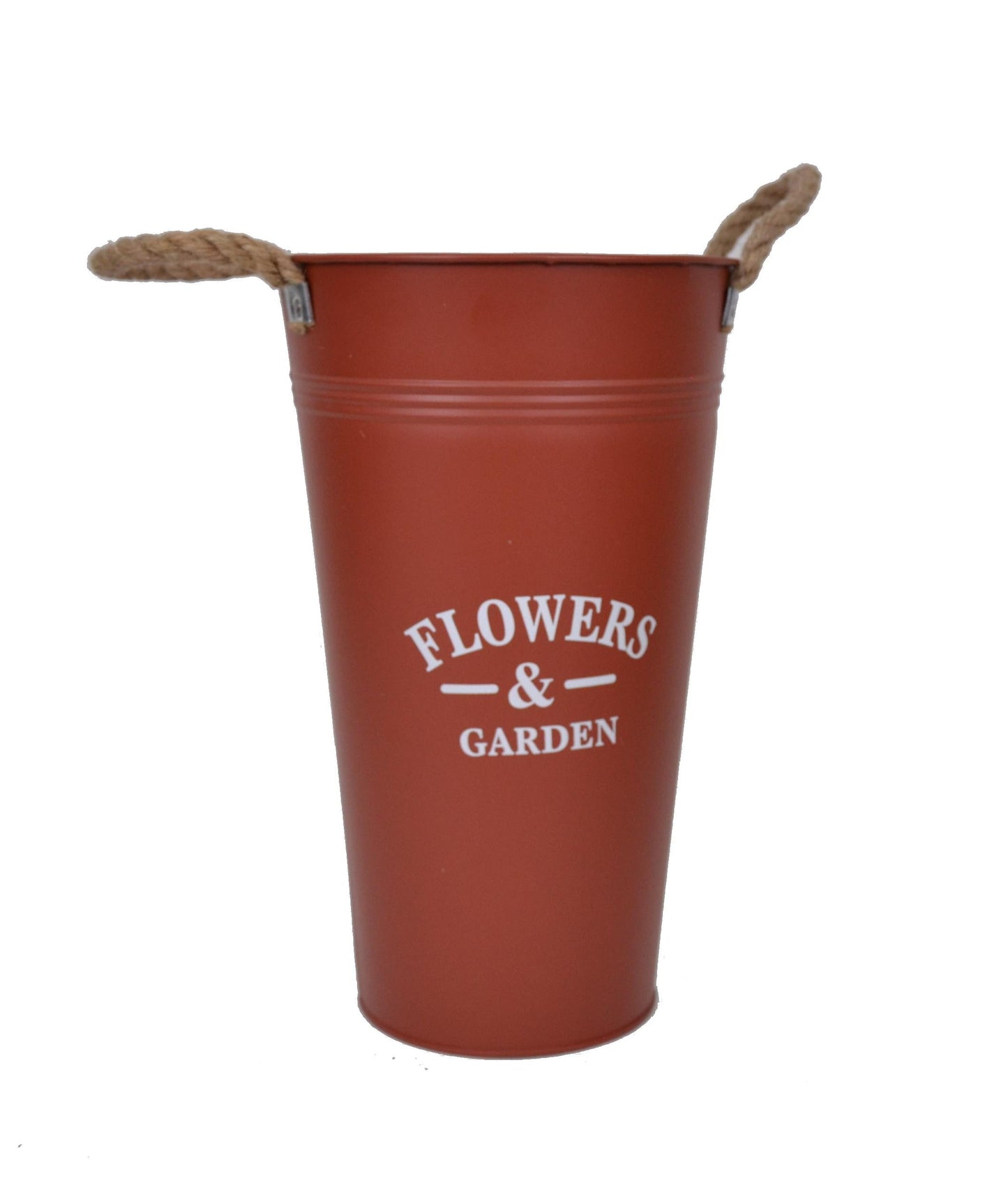 Ghiveci tip vaza, metalic, rotund, uni cu toarte