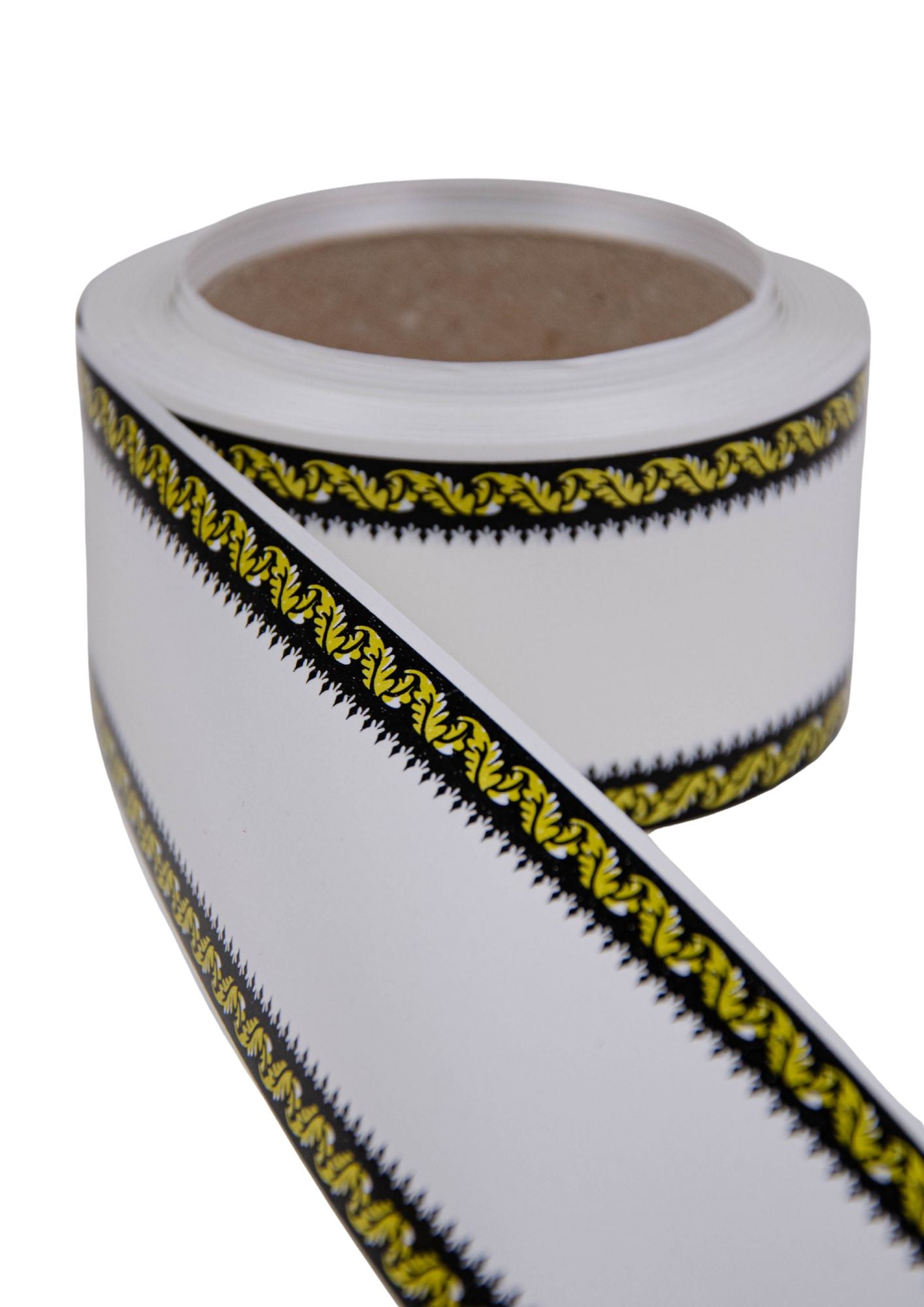 Panglica funerara cu detalii regale aurii si fundal negru pentru coroane funerare si coronite