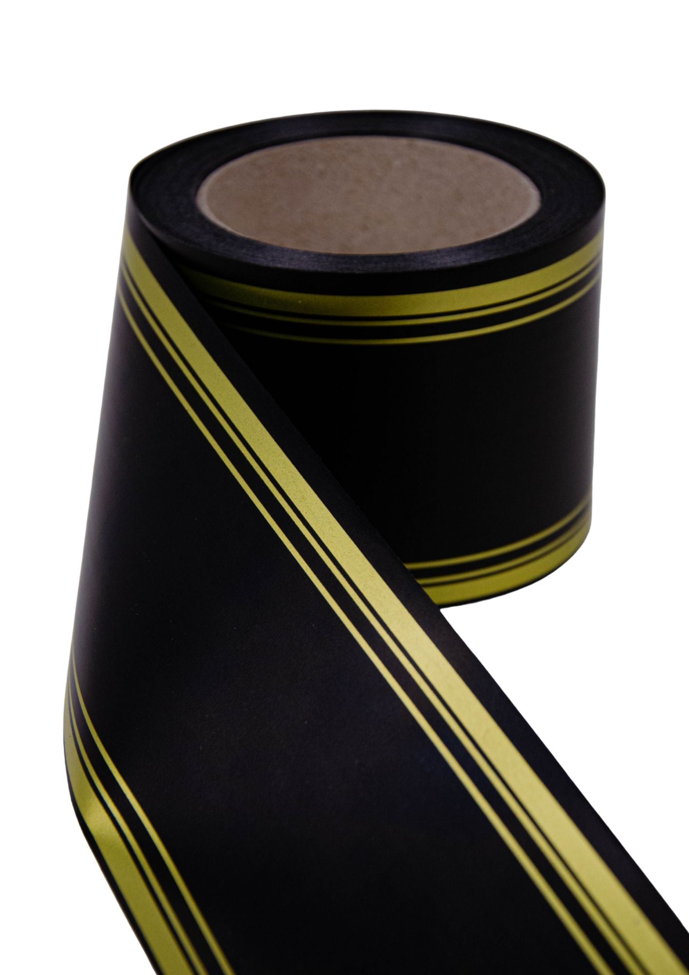 Panglica funerara cu dungi aurii subtiri