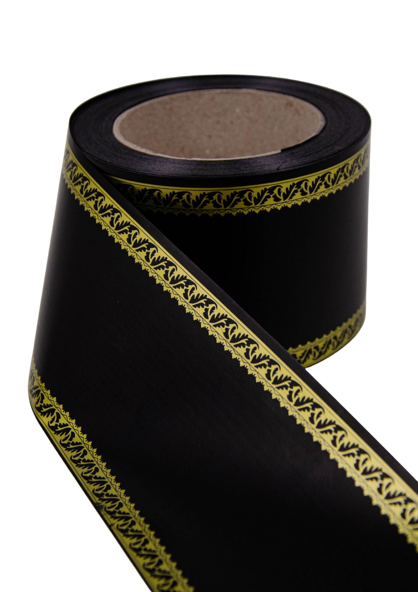 Panglica funerara cu model auriu pe margini