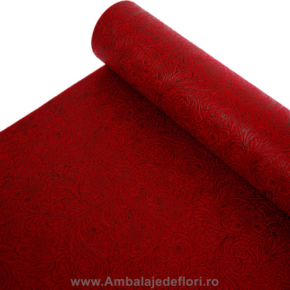 Panza Impermeabila Model Floral grena