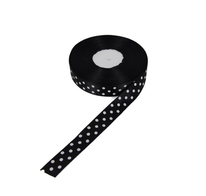 Panglica din satin cu buline 2.5 cm