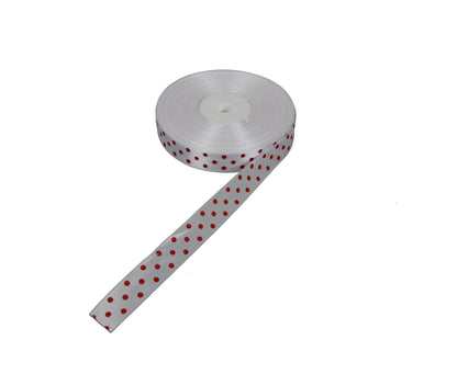 Panglica din satin cu buline 2.5 cm