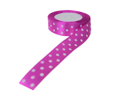 Panglica din satin cu buline 2.5 cm