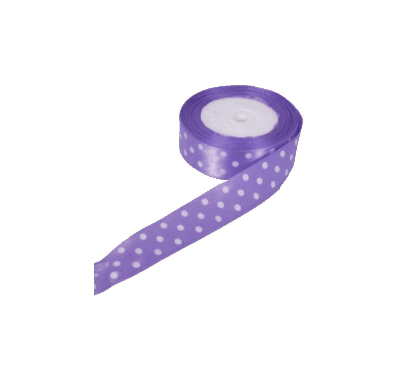 Panglica din satin cu buline 2.5 cm