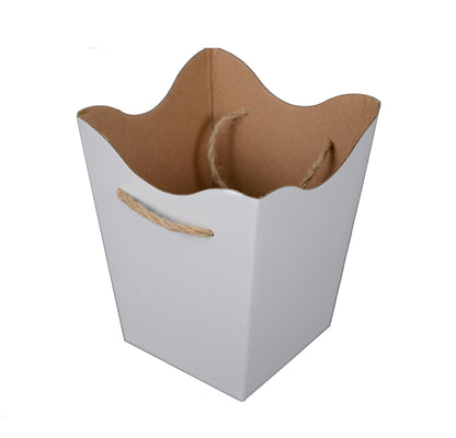 Set 10 ghivece  din carton, patrat, uni H18