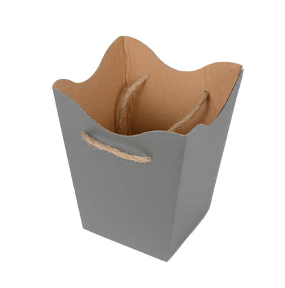 Set 10 ghivece  din carton, patrat, uni H18