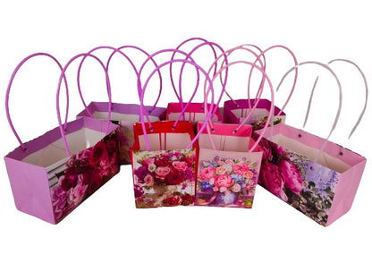 Set 10 pungi din carton cu imprimeu