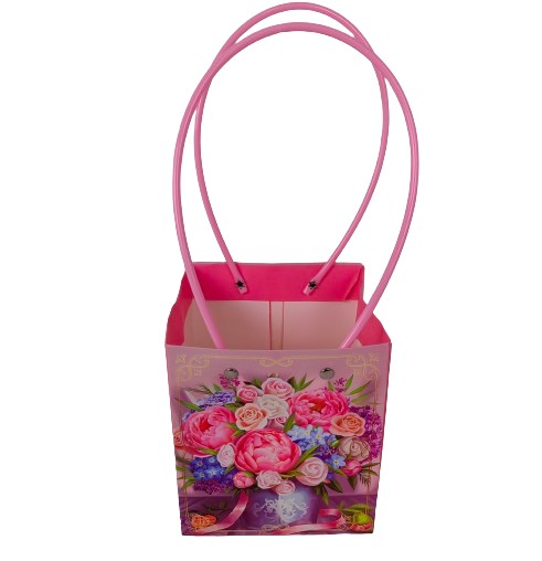 Set 10 pungi din carton cu imprimeu