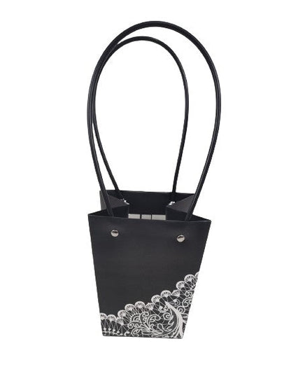 Set 10 pungi din carton uni cu imprimeu simplu