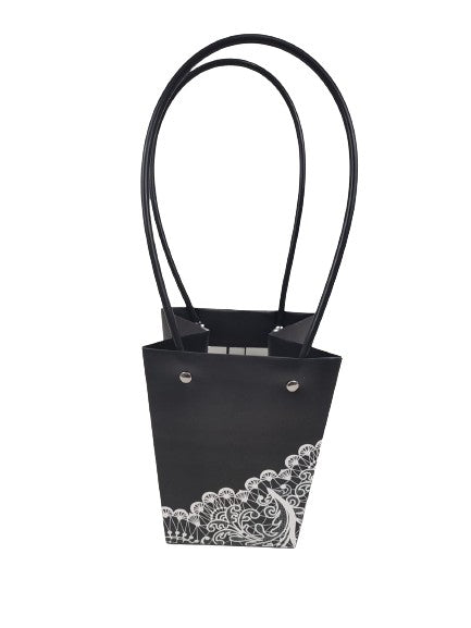 Set 10 pungi din carton uni cu imprimeu simplu