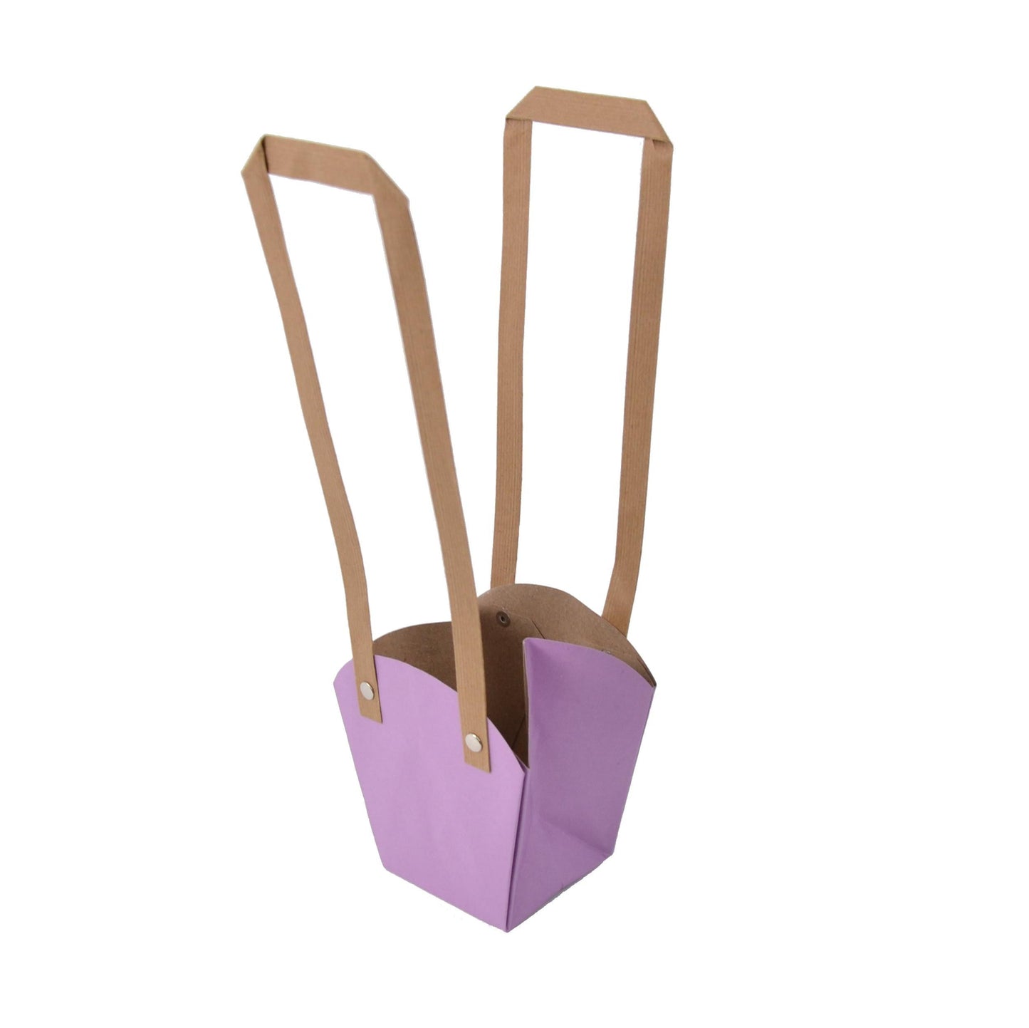 Set 10 pungi din hartie, toarta inalta, uni, mica H 12CM