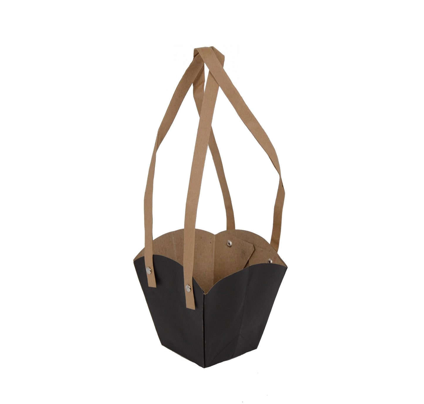 Set 10 pungi din hartie, toarta inalta, uni, mica H 12CM