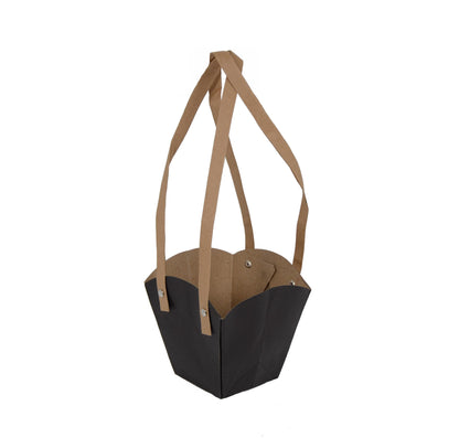 Set 10 pungi din hartie, toarta inalta, uni, mica H 12CM