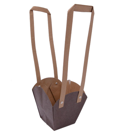 Set 10 pungi din hartie, toarta inalta, uni, mica H 12CM